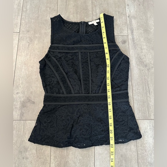 Skies Are Blue Ramilah Peplum Blouse black women’s petite XS - Picture 7 of 16